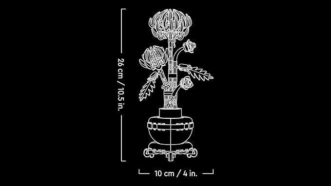 LEGO Botanicals Crisantemo - Fiore Finto Artificiale da Costruire, Decorazione Floreale per Casa, Hobby Creativo per Adulti, Regalo per Donna, Uomo dalla Collezione Botanica - 10368