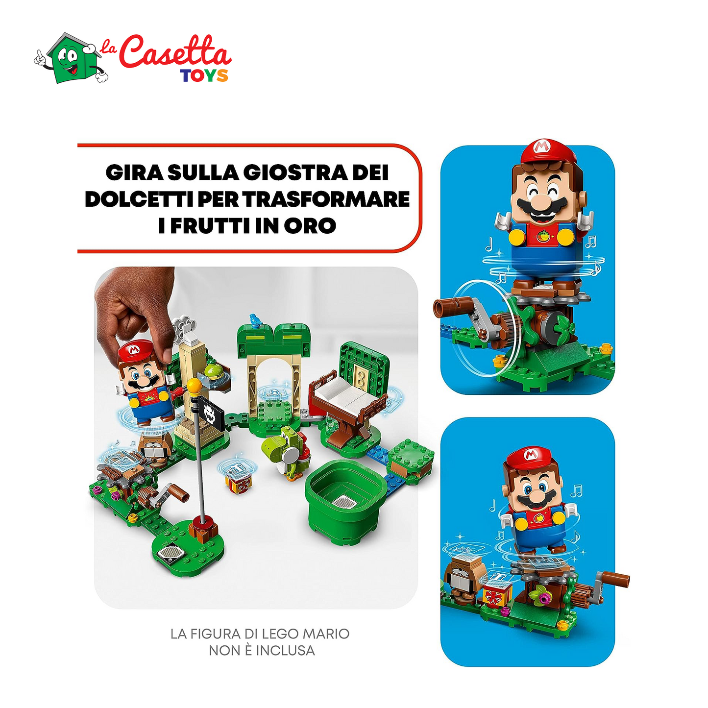LEGO 71406 Super Mario Pack Espansione Casa dei Regali di Yoshi, Set di Giochi con Funzioni e Personaggi di Yoshi e Tantatalpa, Idea Creativa per Bambini e Bambine da Abbinare allo Starter Pack