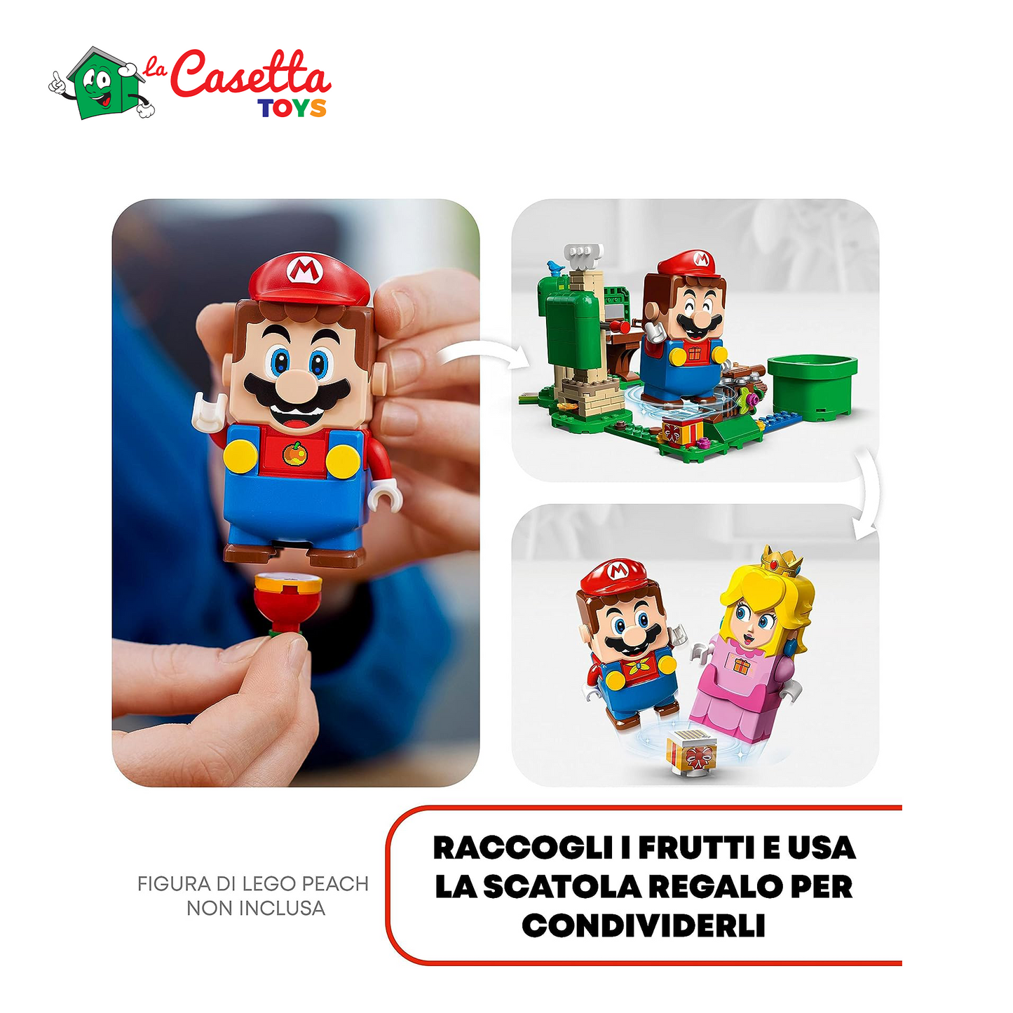 LEGO 71406 Super Mario Pack Espansione Casa dei Regali di Yoshi, Set di Giochi con Funzioni e Personaggi di Yoshi e Tantatalpa, Idea Creativa per Bambini e Bambine da Abbinare allo Starter Pack