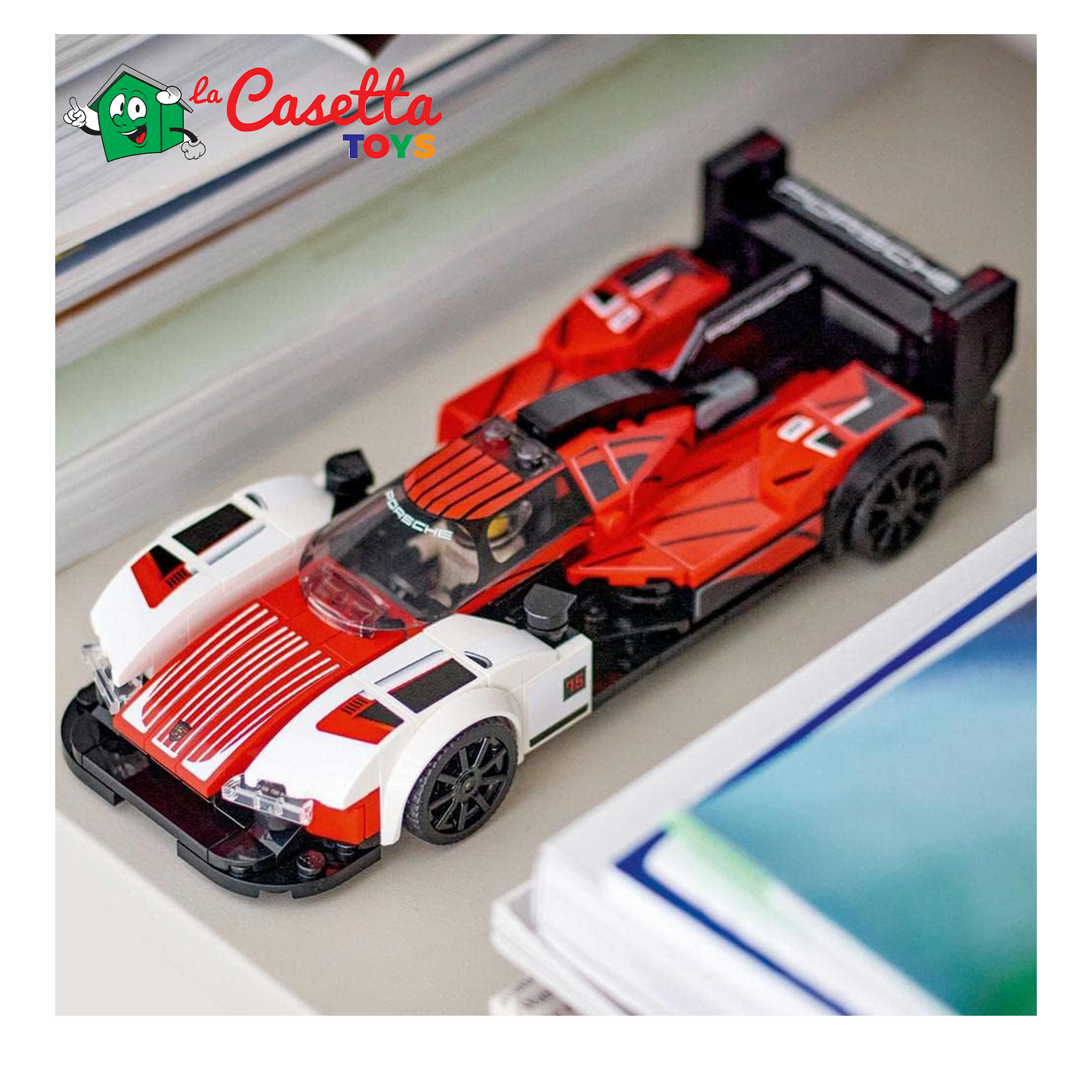 LEGO 76916 Speed Champions Porsche 963, Modello di Auto da Costruire, Set Macchina Giocattolo per Bambini e Bambine, Veicolo Supercar da Collezione 2023 con Minifigure del Pilota