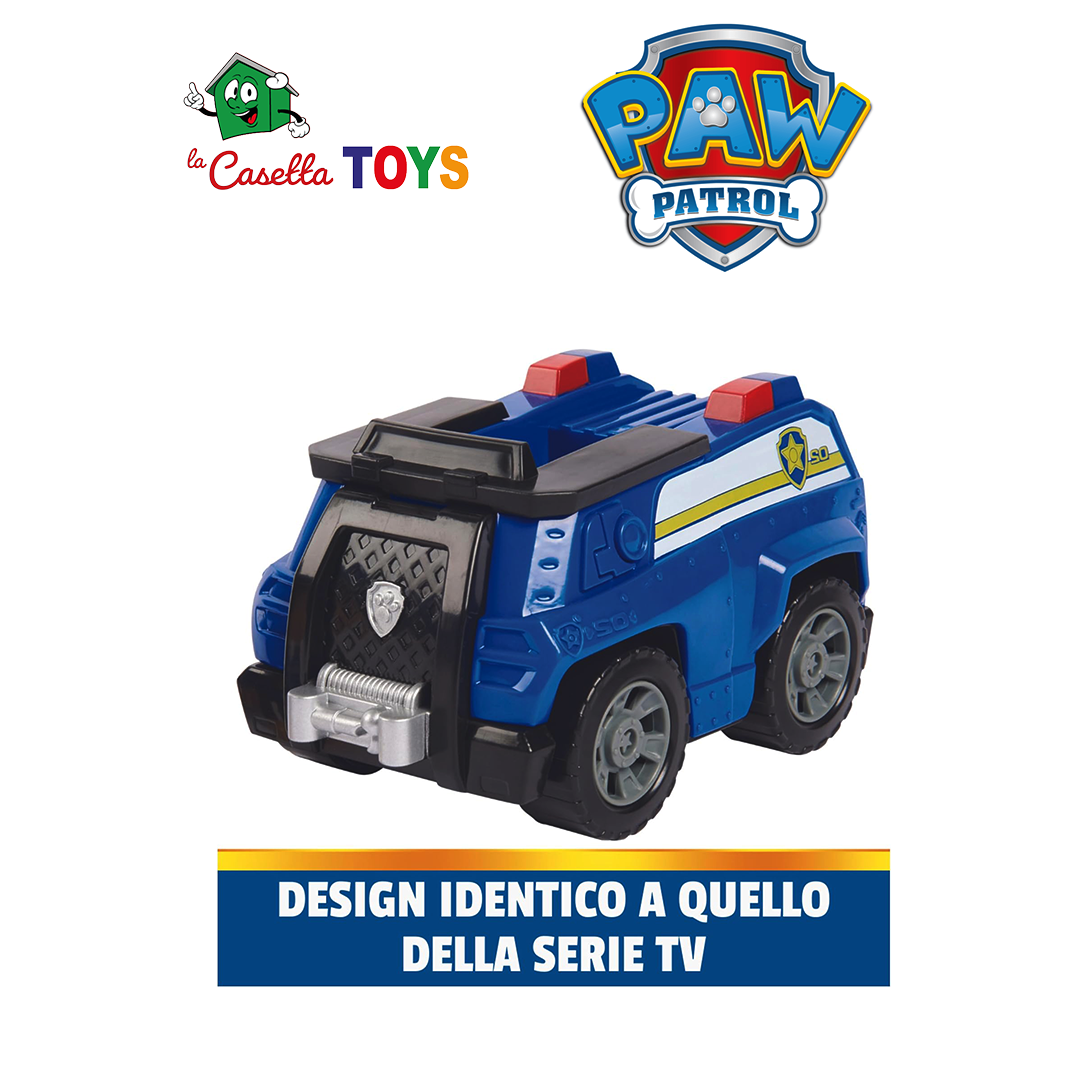 Paw Patrol, Macchina della Polizia di Chase, Veicolo e Personaggio Chase, Giochi Bambini, 3+ anni