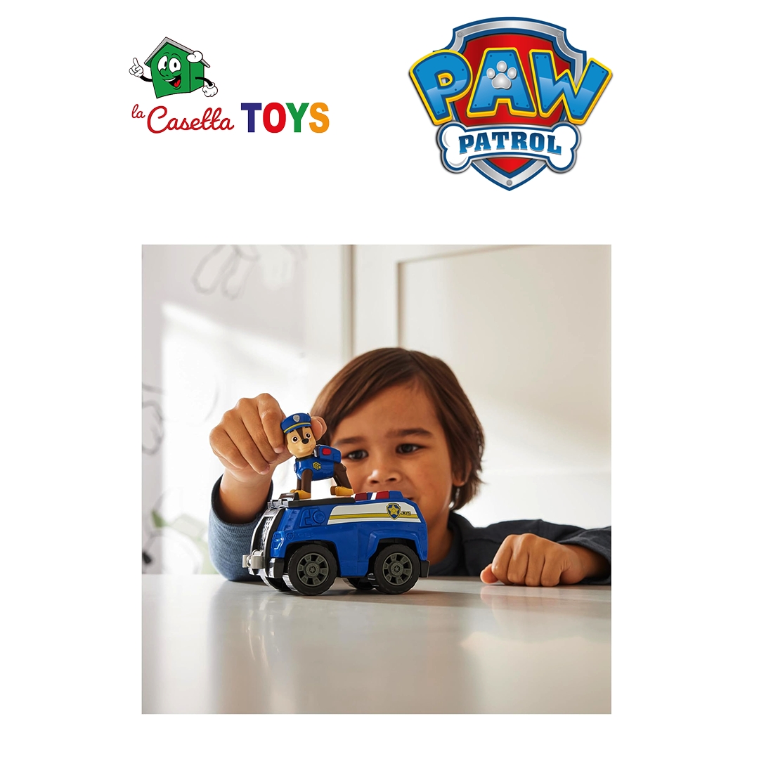 Paw Patrol, Macchina della Polizia di Chase, Veicolo e Personaggio Chase, Giochi Bambini, 3+ anni