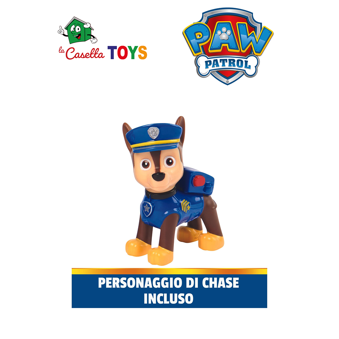 Paw Patrol, Macchina della Polizia di Chase, Veicolo e Personaggio Chase, Giochi Bambini, 3+ anni