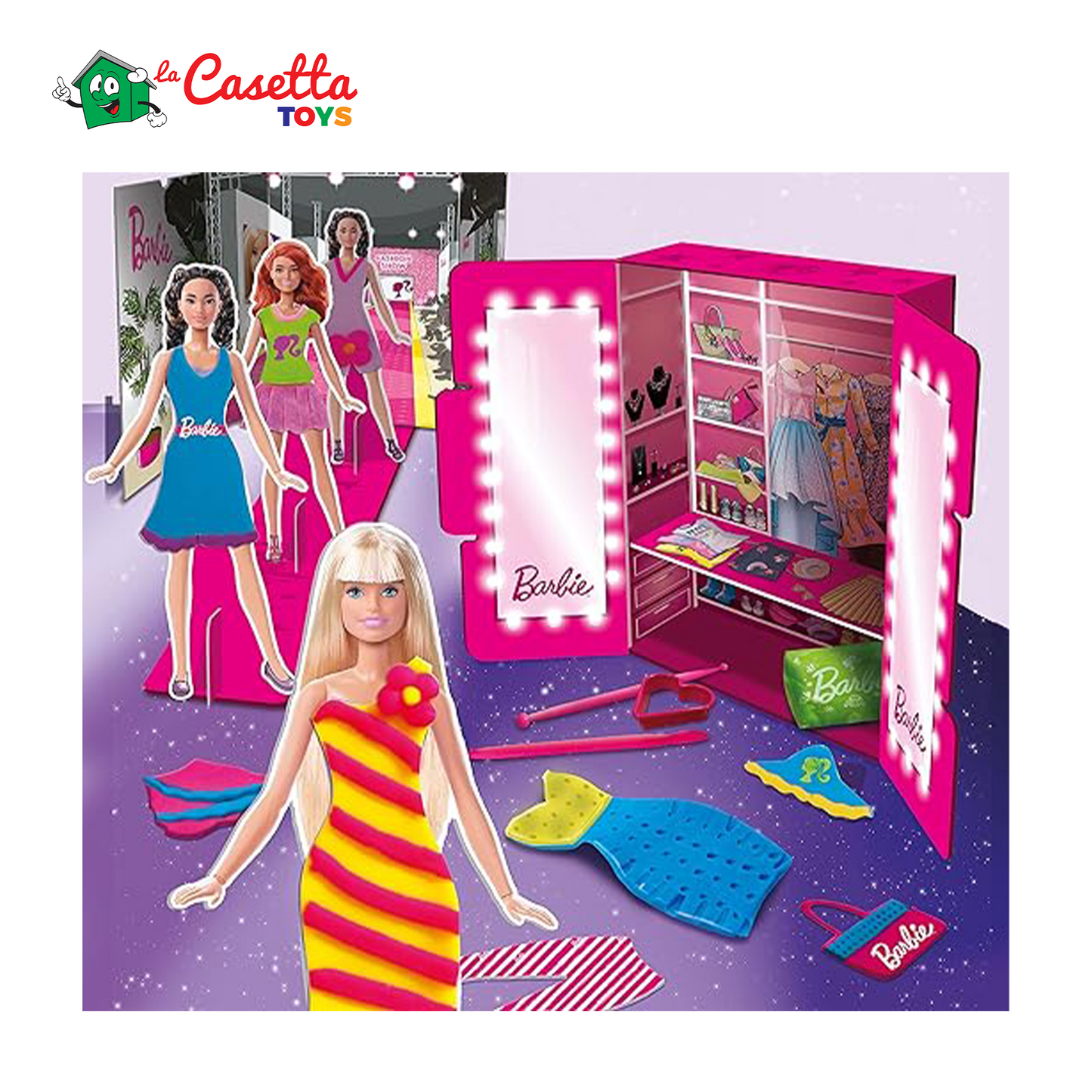 Lisciani Giochi- Barbie Dough Fashion Show, Colore, 88867, a partire da 5 anni