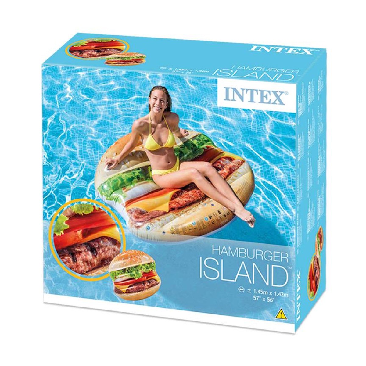Materassino gonfiabile isola Hamburger Intex 58780