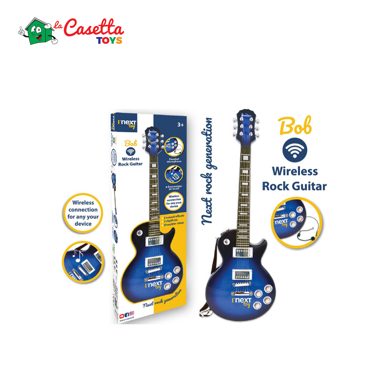 Chitarra rock microfono wireless bob