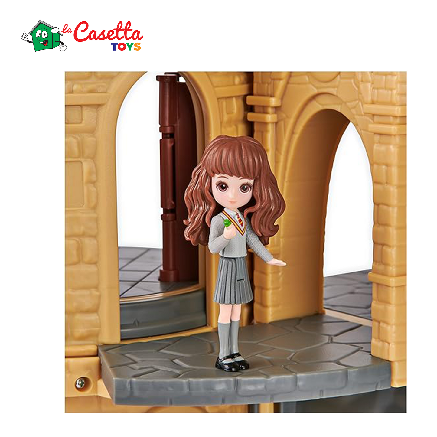 Wizarding World, Castello di Hogwarts di Harry Potter, con 12 accessori, luci, suoni e bambola Hermione esclusiva - dai 5 anni