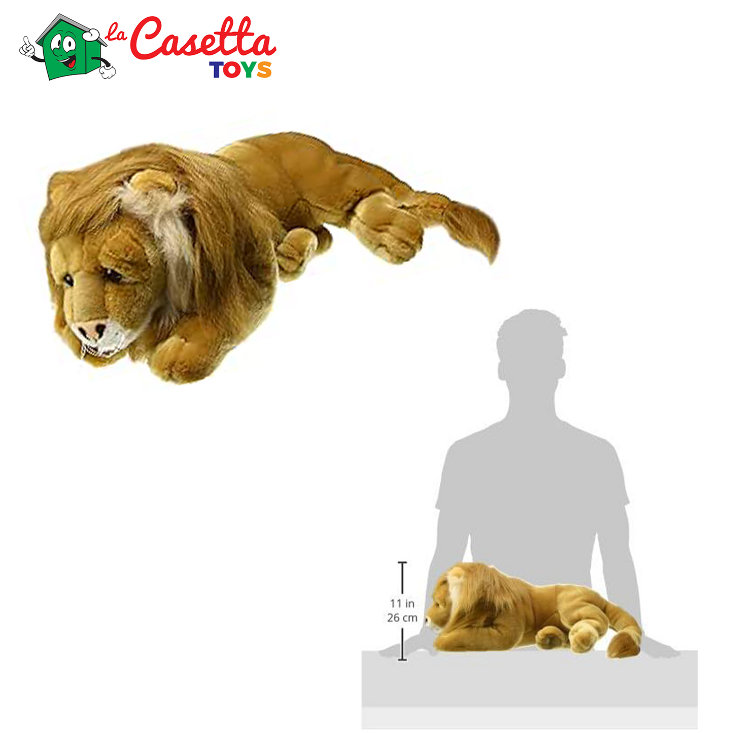 Plush & Company 05844 - Cross Zekyll Leone Peluche, Lunghezza 50 cm