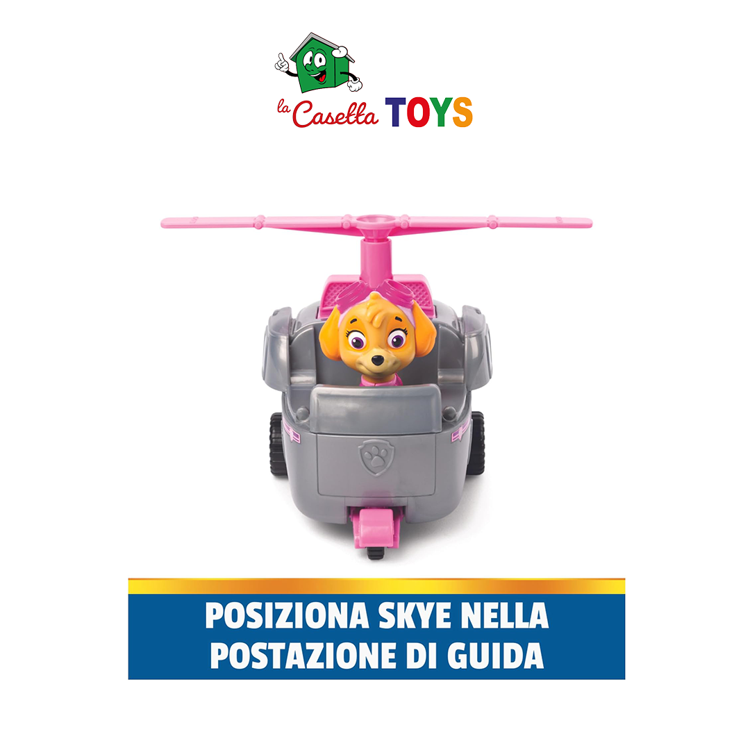 Paw Patrol, Elicottero di Skye, Veicolo e Personaggio Skye, Giochi Bambini, 3+ ann