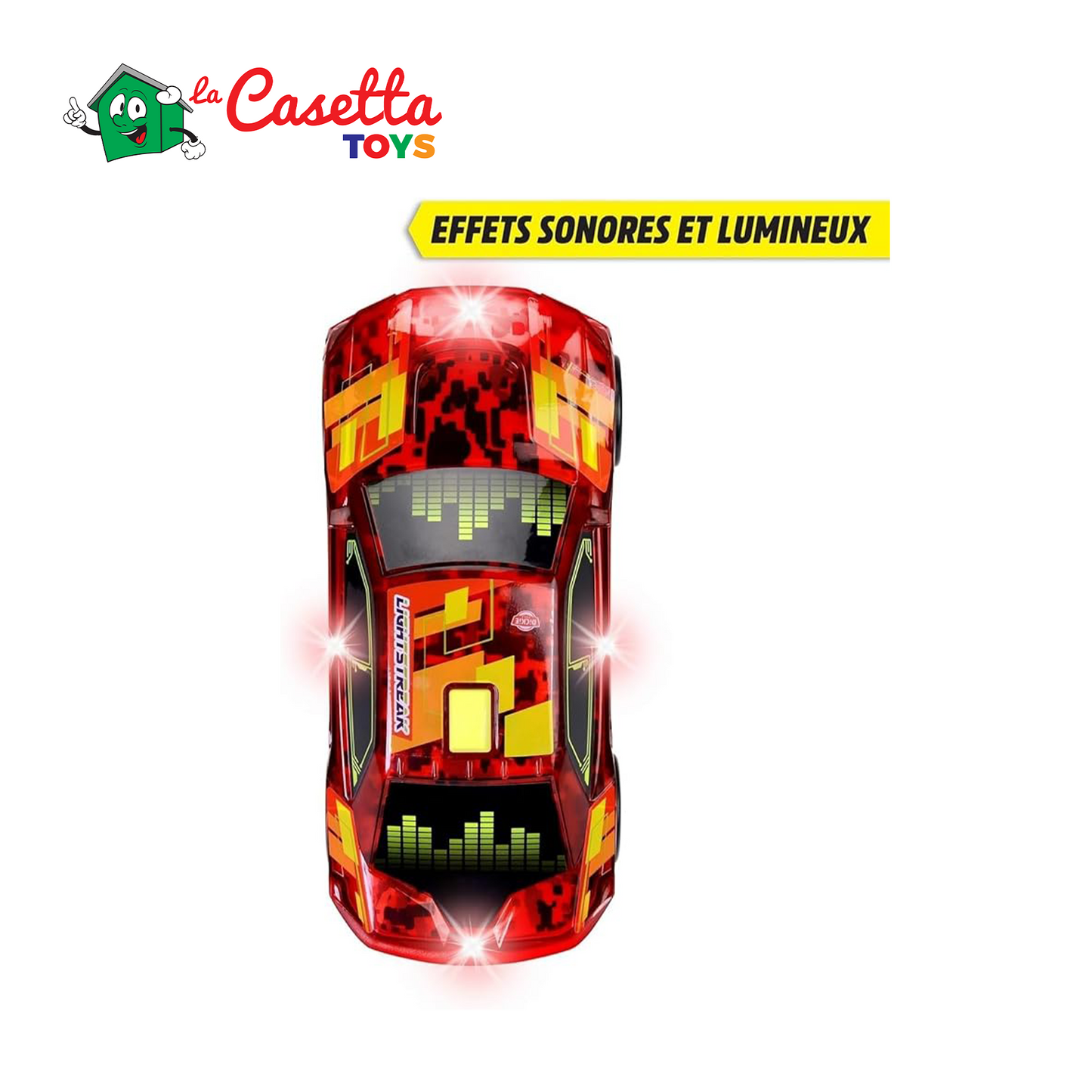 Dickie Toys - Beat Breaker Light Racer, 203763010, 3 anni, 20 cm, a frizione, con luci e suoni, batterie incluse