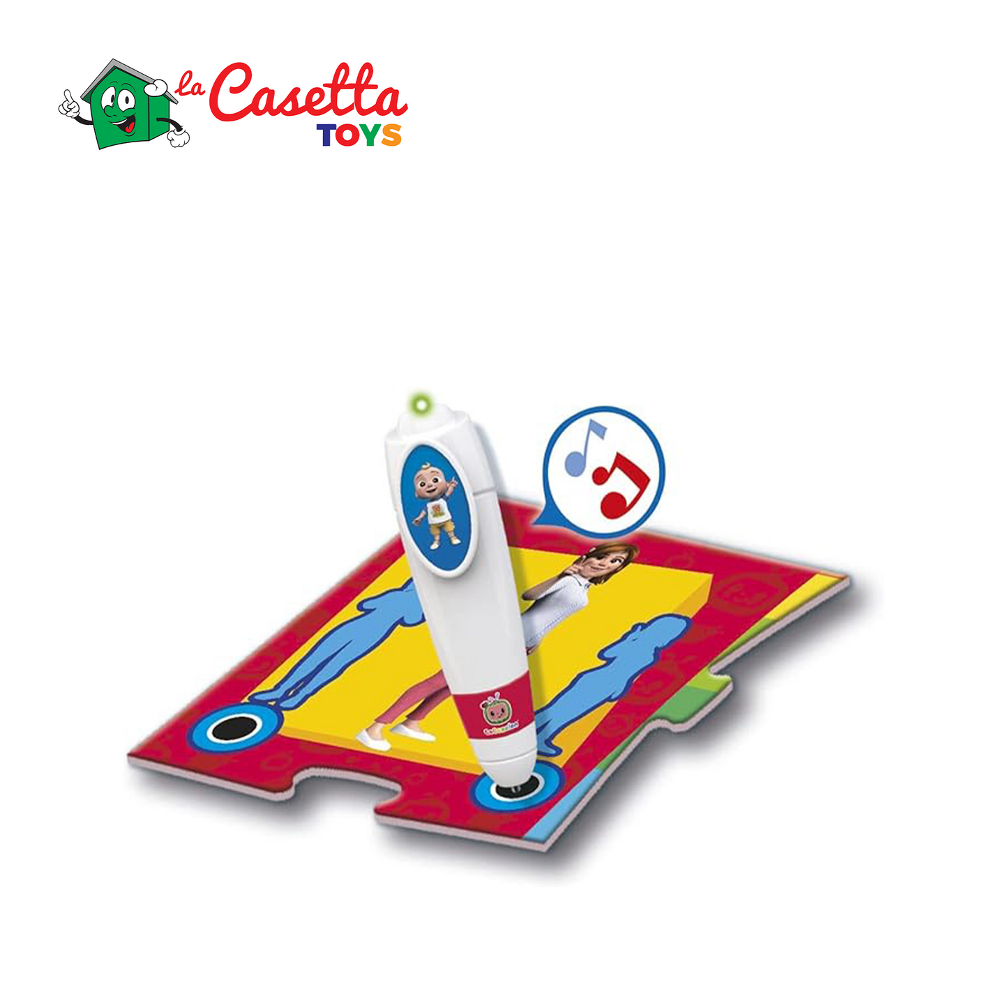 Clementoni Tappeto Gigante Cocomelon-Maxi 24 Pezzi, Puzzle con Penna interattiva (batterie Incluse), Gioco educativo elettronico Bambini 3 Anni, Made in Italy, Multicolore, Medio, 16395