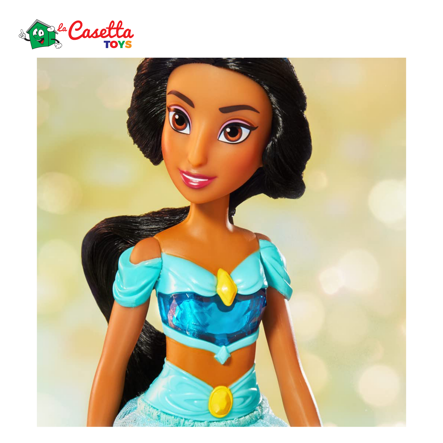 Disney Princess Royal Shimmer - Bambola di Jasmine, Fashion Doll con Gonna e Accessori, Giocattolo per Bambini dai 3 Anni in Su