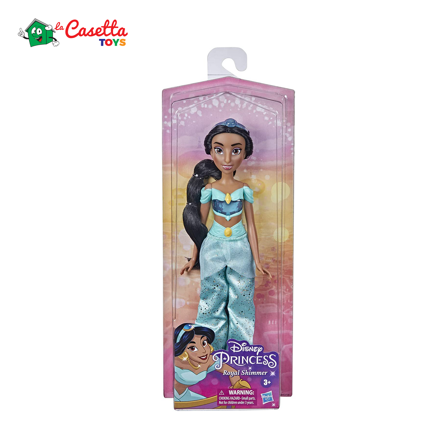 Disney Princess Royal Shimmer - Bambola di Jasmine, Fashion Doll con Gonna e Accessori, Giocattolo per Bambini dai 3 Anni in Su