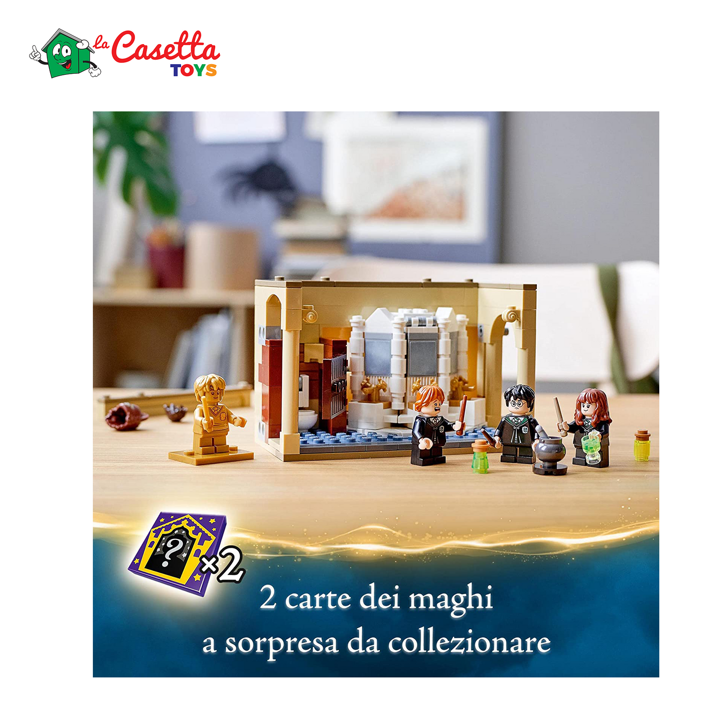 LEGO 76386 Harry Potter Hogwarts: Errore della Pozione Polisucco, Castello Giocattolo con Minifigure d'Oro del 20° Anniversario