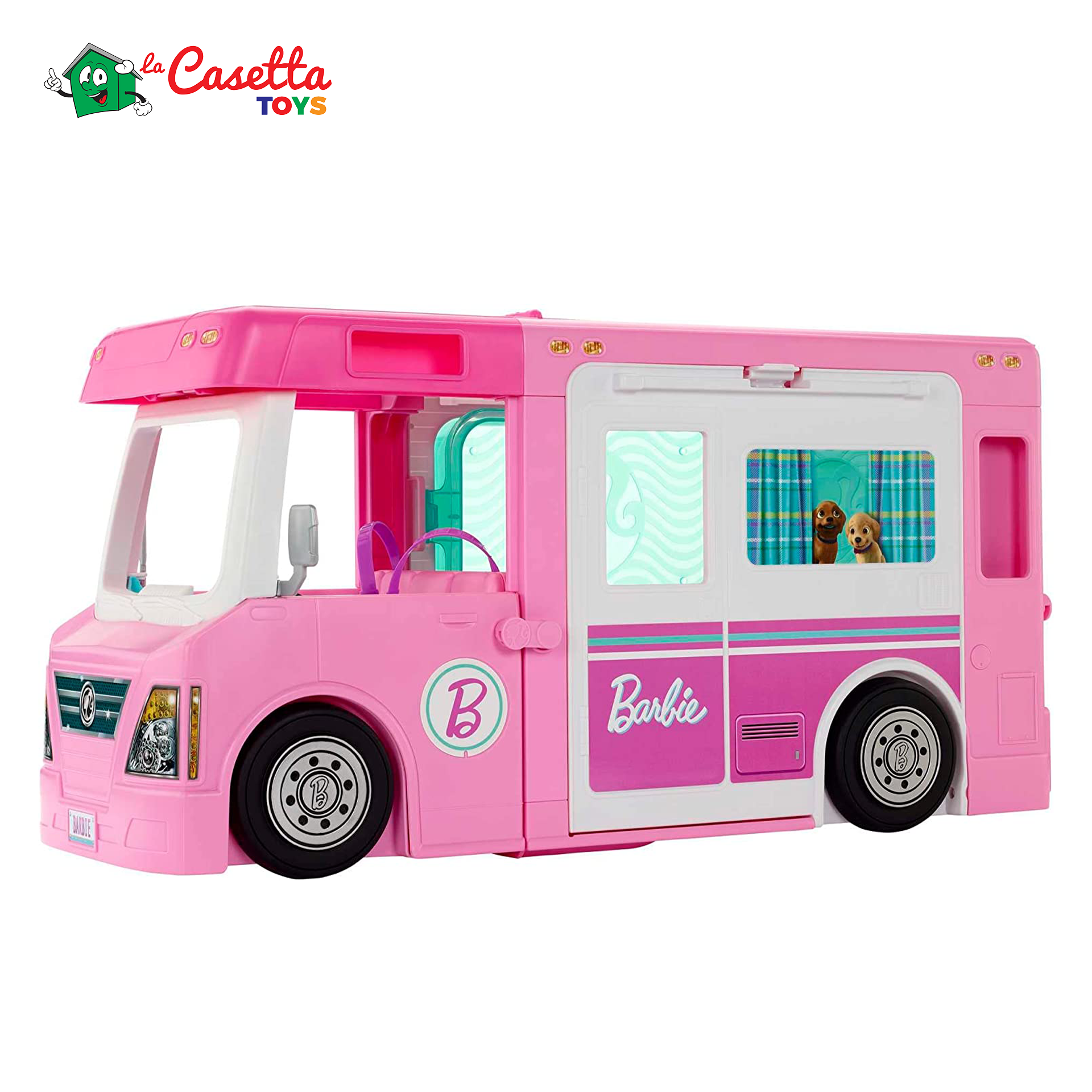 Barbie Camper dei Sogni Veicolo 3 in 1 Trasformabile con Piscina