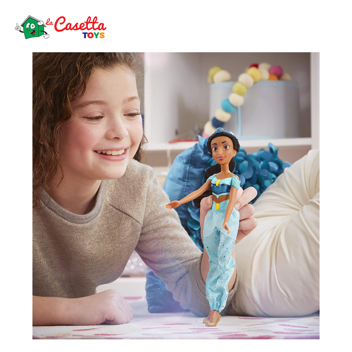 Disney Princess Royal Shimmer - Bambola di Jasmine, Fashion Doll con Gonna e Accessori, Giocattolo per Bambini dai 3 Anni in Su