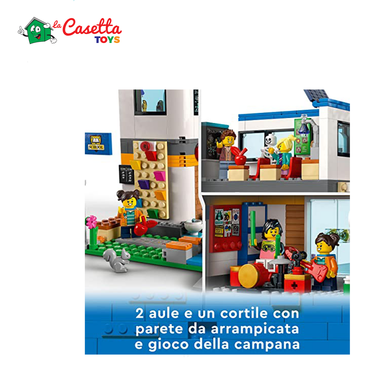 LEGO 60329 City Giorno di Scuola, Set Serie Adventures con Autobus Giocattolo, 2 Aule e Strada, per Bambini di 6+ Anni