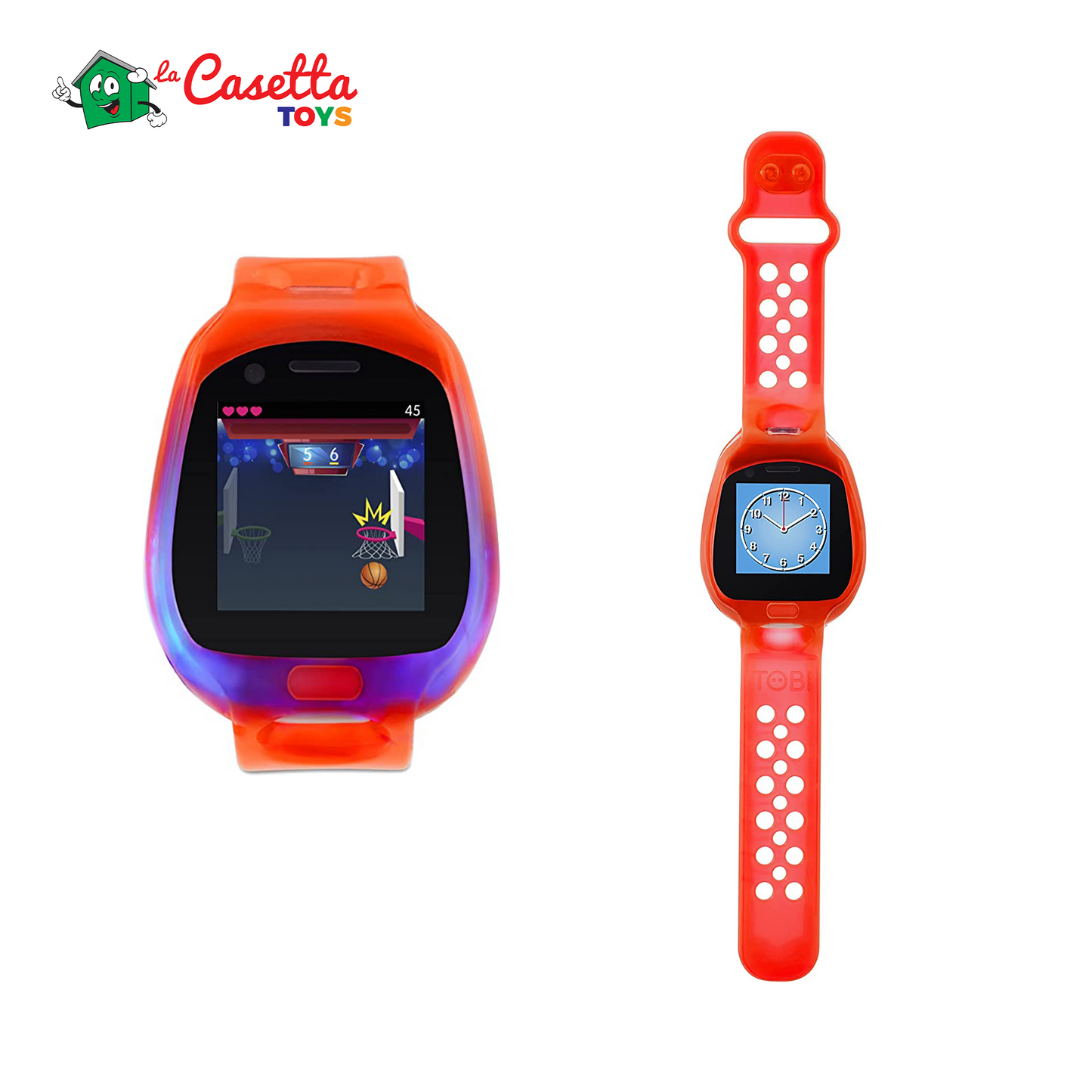Little Tikes: Tobi Robot, Orologio Intelligente Per Bambini Con Fotocamera, Videocamera, Giochi E Attività Per Bambini E Bambine, Rosso, Regalo Dai 4 Anni In Su