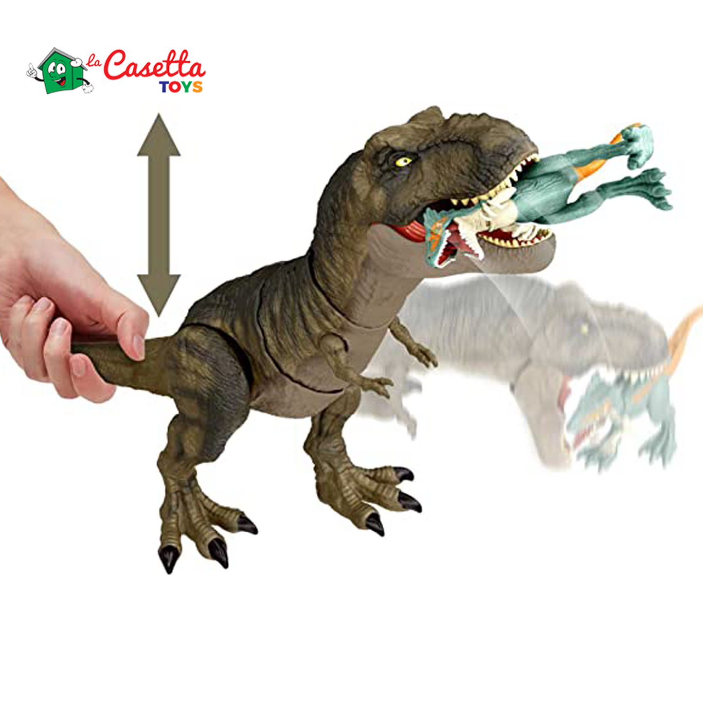 Jurassic World - Dominion T-Rex Devasta e DivoraDinosauro Action Figure (da 53 cm) con effetti sonori, funzione devasta e divora, Giocattolo per Bambini 4+ Anni