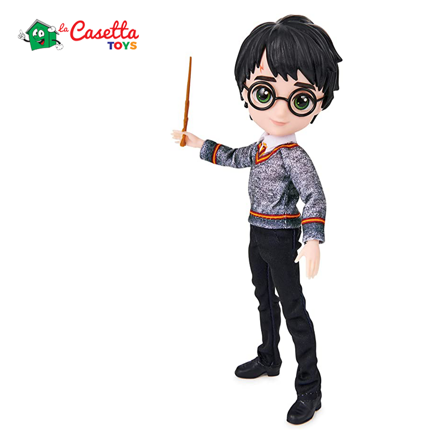 SPINMASTER -HARRY POTTER - Bambola articolata Harry Potter 20cm | Bacchetta e divisa di Hogwarts inclusa | Collezione Harry Potter | Per bambini dai 5 anni in su
