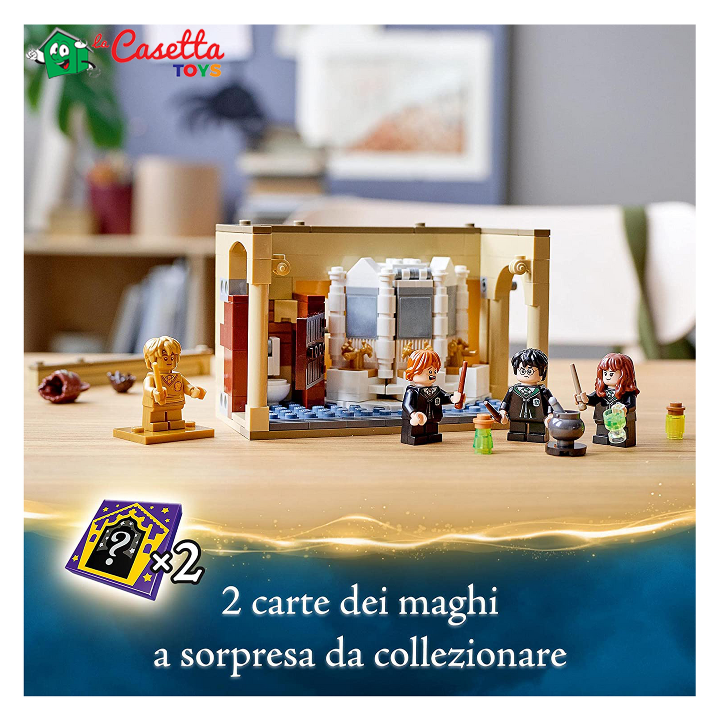LEGO 76386 Harry Potter Hogwarts: Errore della Pozione Polisucco, Castello Giocattolo con Minifigure d'Oro del 20° Anniversario