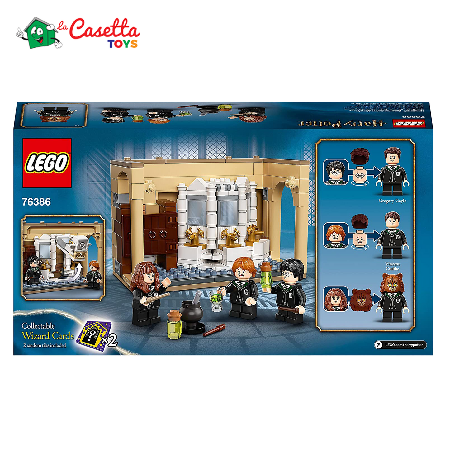 LEGO 76386 Harry Potter Hogwarts: Errore della Pozione Polisucco, Castello Giocattolo con Minifigure d'Oro del 20° Anniversario