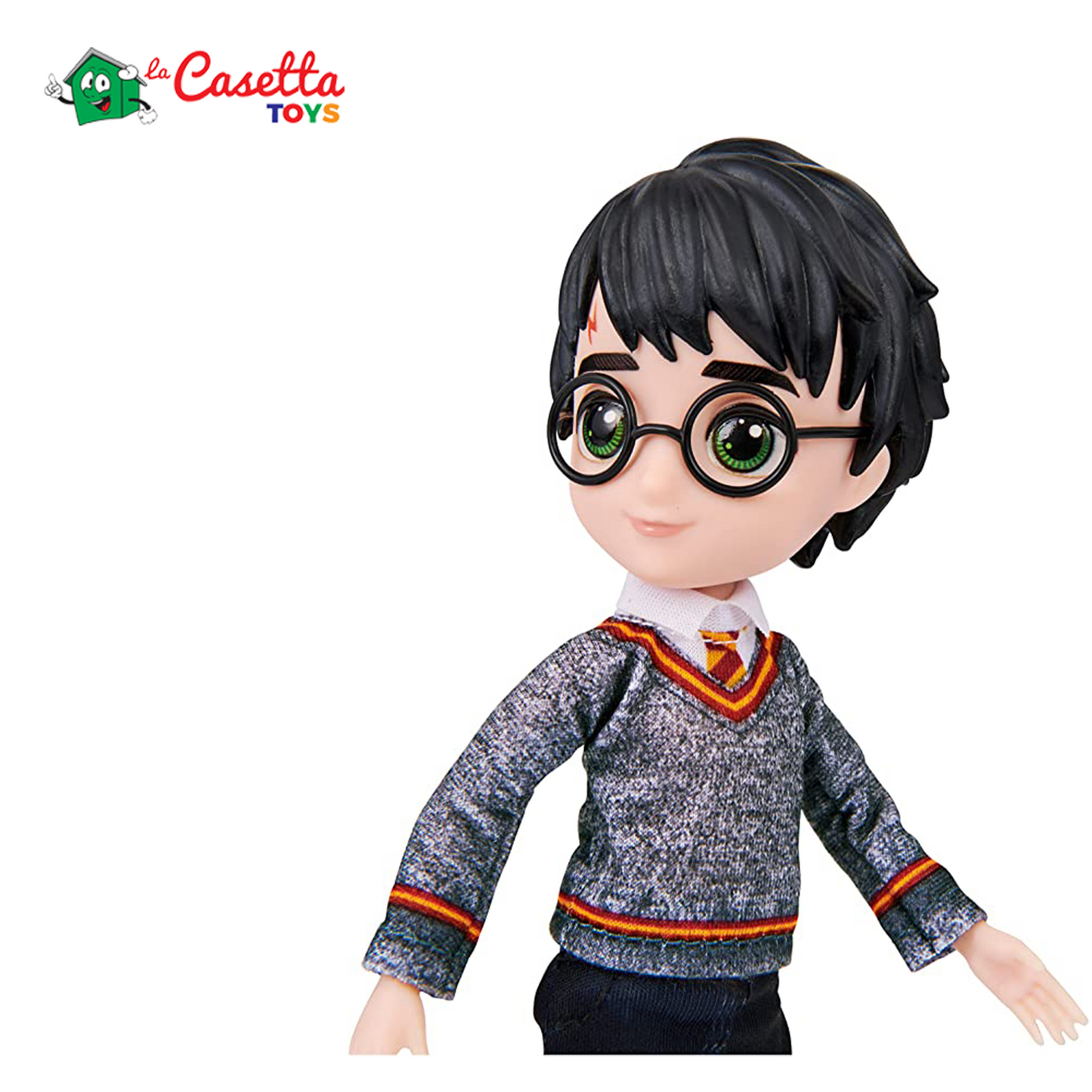 SPINMASTER -HARRY POTTER - Bambola articolata Harry Potter 20cm | Bacchetta e divisa di Hogwarts inclusa | Collezione Harry Potter | Per bambini dai 5 anni in su
