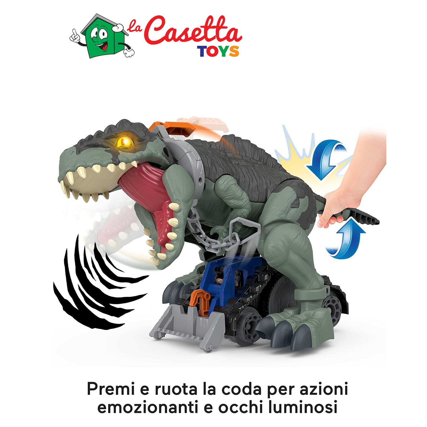 Imaginext - Jurassic World Mega Dino Calpesta e Ruggisci, Giocattolo per Bambini 3+ Anni, GWT22
