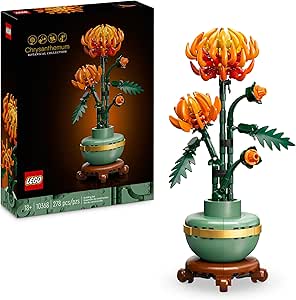 LEGO Botanicals Crisantemo - Fiore Finto Artificiale da Costruire, Decorazione Floreale per Casa, Hobby Creativo per Adulti, Regalo per Donna, Uomo dalla Collezione Botanica - 10368