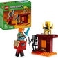 LEGO Minecraft Battaglia sul Ponte del Nether - Giocattolo Interattivo con Figura di Alex e Mob tra cui uno Scheletro, un Blaze e uno Strider - Regalo per Gamer, Bambini e Bambine da 6 Anni - 21266