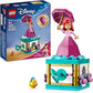 LEGO ǀ Disney Princess Ariel Ballerina - Trottola Giocattolo con Mini Bambolina, Figura di Flounder e Accessori come un Diamante e una Chiave - Idea Regalo per Bambine da 5 Anni in su - 43259