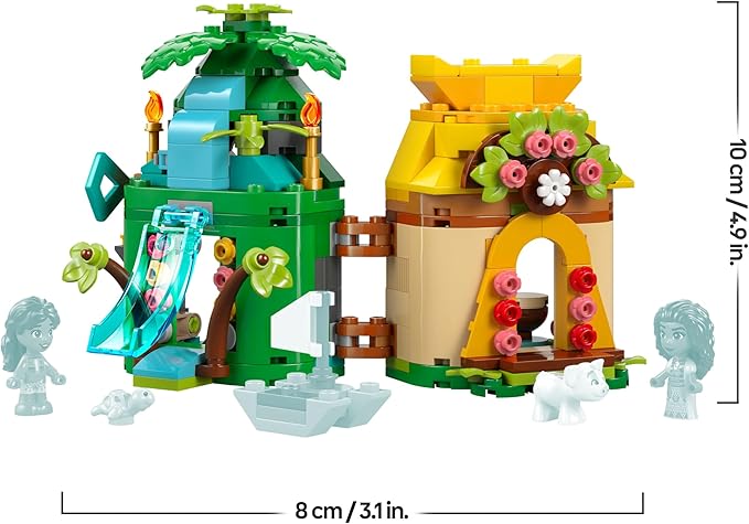 LEGO | Disney Oceania 2 Divertimento sull’Isola di Vaiana - Giocattolo da Costruire con 2 Micro Bamboline, Casa e Scivolo a Cascata - Regalo di Compleanno da Collezione per Bambine da 5 Anni - 43260 Visita lo Store di LEGO