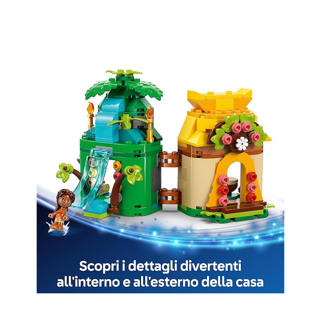 LEGO | Disney Oceania 2 Divertimento sull’Isola di Vaiana - Giocattolo da Costruire con 2 Micro Bamboline, Casa e Scivolo a Cascata - Regalo di Compleanno da Collezione per Bambine da 5 Anni - 43260 Visita lo Store di LEGO