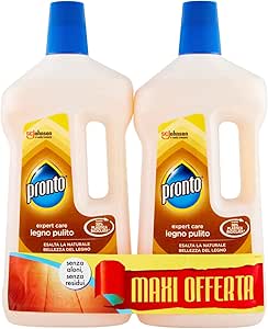 Pronto Legno Pulito, Detergente Pavimenti Parquet, 2 Pezzi da 750 ml