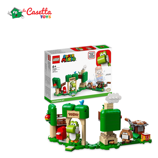 LEGO 71406 Super Mario Pack Espansione Casa dei Regali di Yoshi, Set di Giochi con Funzioni e Personaggi di Yoshi e Tantatalpa, Idea Creativa per Bambini e Bambine da Abbinare allo Starter Pack