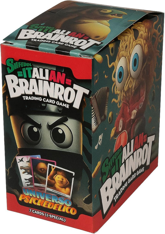 Brainrot Skifidol UNIVERSO PSICHEDELICO Italiano BOX Intero 24 BUSTE Pacchetti CARTE COLLEZIONE - Ogni pacchetto contiene 7 carte (una special)