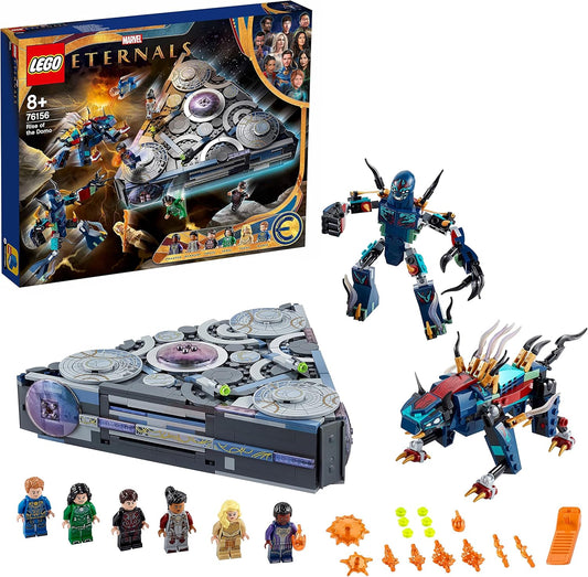 LEGO Marvel L'Ascesa di Domo, Navicella Spaziale dal Film sugli Eterni,Giocattolo da Costruire con 6 Minifigure dei Supereoi e 2 Deviant, Idee Regalo, Giochi per Bambini e Bambine da 8 Anni 76156