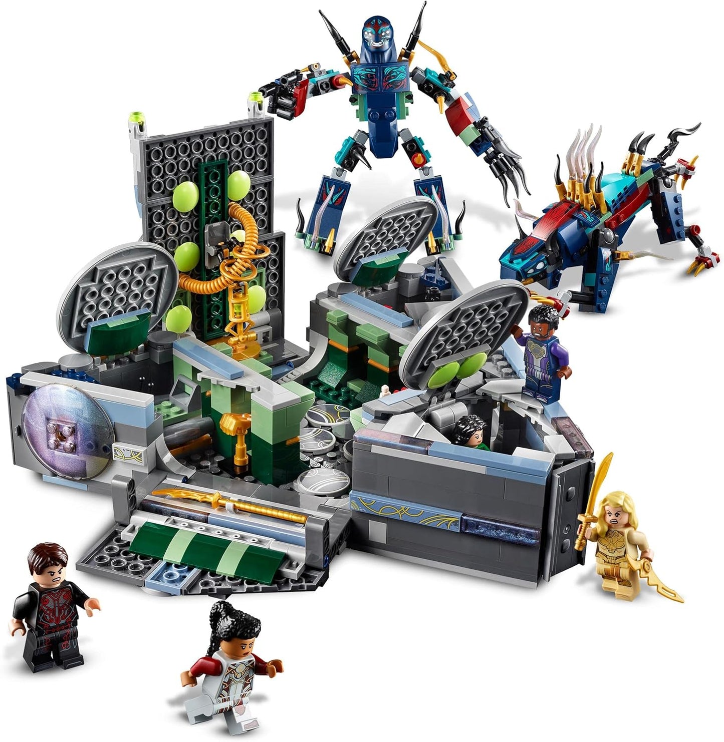LEGO Marvel L'Ascesa di Domo, Navicella Spaziale dal Film sugli Eterni,Giocattolo da Costruire con 6 Minifigure dei Supereoi e 2 Deviant, Idee Regalo, Giochi per Bambini e Bambine da 8 Anni 76156
