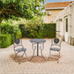 Set giardino Bistrot tavolo rotondo 60 cm e 2 sedie in metallo Grigio