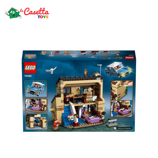 LEGO 75968 Harry Potter Privet Drive, 4, Casa Dursley con Minifigure Dobby, la Civetta Edvige e Macchina Giocattolo, Giochi per Bambini e Bambine da 8 Anni in su, Idee Regalo