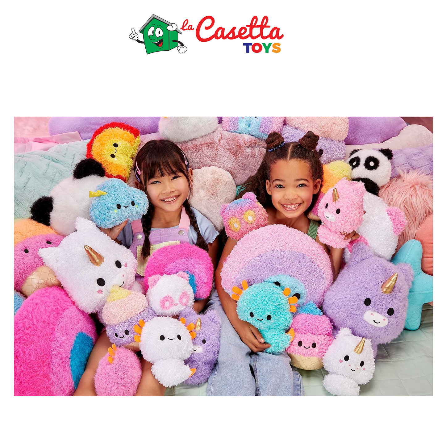 MGA Entertainment Fluffie Stuffiez Peluche da Collezione Grande - Sorpresa con Gioco Fidget ASMR e Pelliccia da Sfilare, Peluche Ultra-morbido - Età 4+