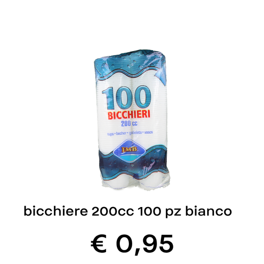 Bicchieri Bianchi 100 pezzi