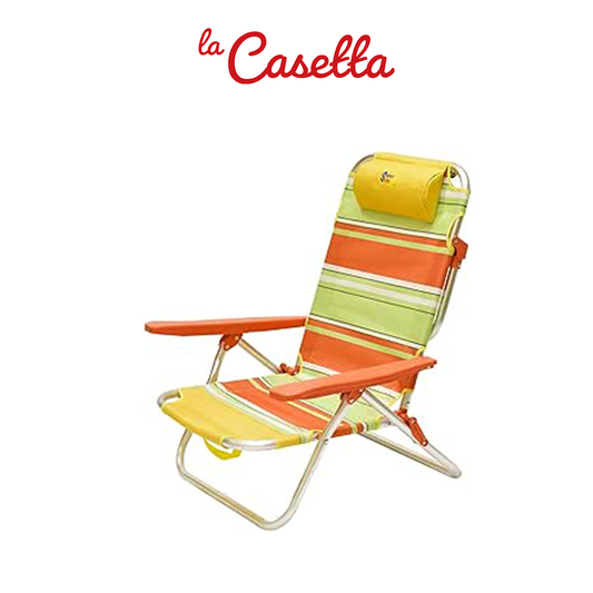 SUNNY STAR SPIAGGINA MARE PARIGI 53x62x77cm STRUTTURA IN ALLUMINIO ARANCIONE