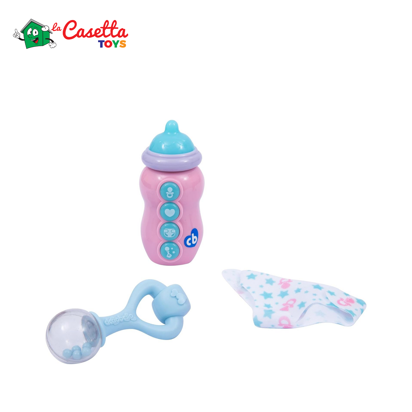 Cicciobello Baby Monitor, Bambola Interattiva con Corpo Morbido da 30 cm, Giochi Bambini 2 anni, Accessori Inclusi e Funzioni Guidate dal Monitor Biberon