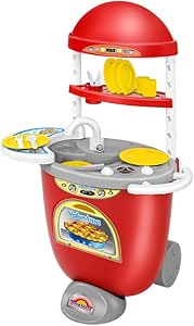 Globo Giocattoli - Cucina Giocattolo Trasportabile con 12 Accessori Inclusi, GrandSoleil 41868