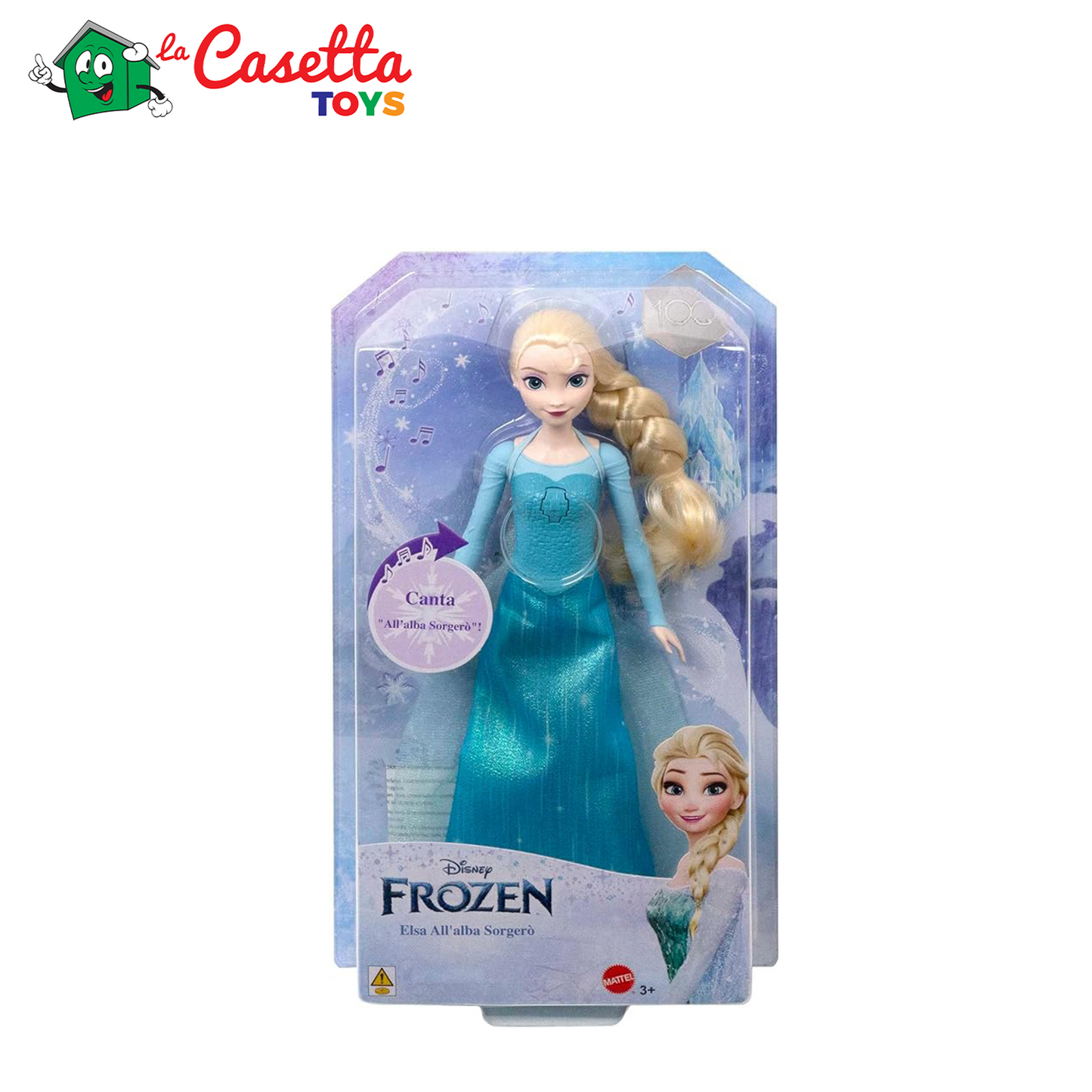 Disney Frozen - Elsa All'alba sorgerò, bambola con look elegante, canta “All'alba sorgerò” dal film, giocattolo per bambini, 3+ anni, versione italiana, HMG33