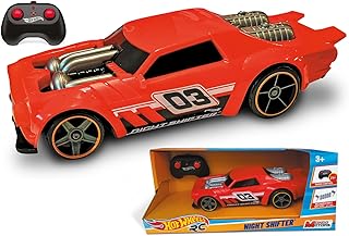 MONDO Motors Hot Wheels Night Shifter, modello in scala 1:16, con batterie ricaricabili, fino a 8 Km/h di velocità, auto giocattolo per bambini 63851, colore rosso