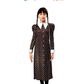 Rubies Costume Wednesday Addams OPP per ragazze, vestito stampato con collo, ufficiale Wednesday, mercoledì addams, per Halloween, Carnevale e Cosplay