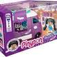 Pinypon - Terrific Van, il tetto del van si trasforma in una barca con scivolo, accessori che si illuminano al buio, include personaggio mummia, per bambine/I dai 4 anni, Famosa (PNY49000)