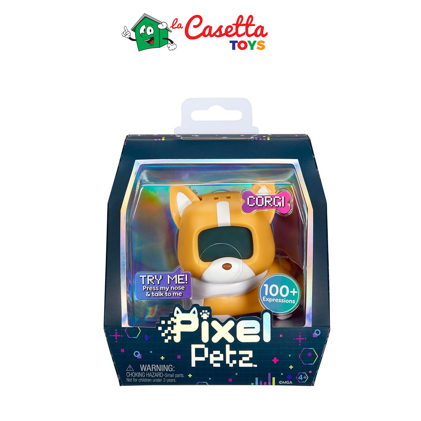 MGA Entertainment Pixel Petz - Corgi - Cane da Compagnia Digitale Interattivo - Età 4+